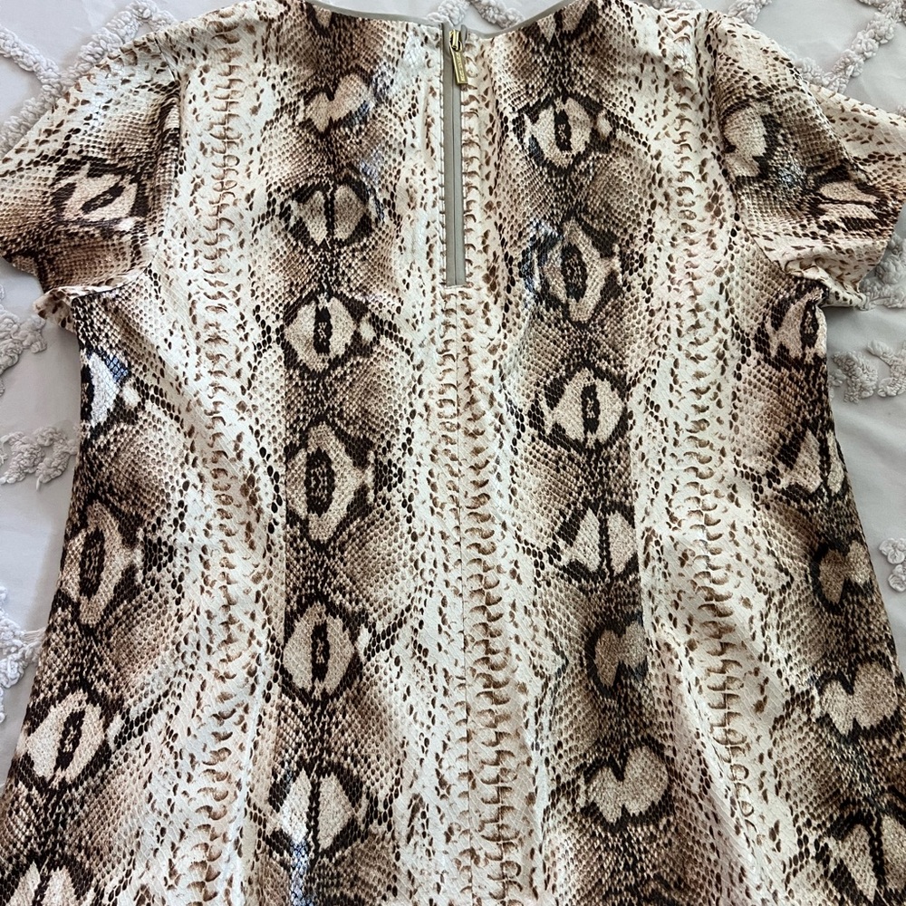 Michael Kors Brown Snake Print Blouse - Picture 9 of 10